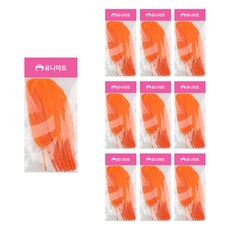 Uniart 鳥羽毛 手工材料 12入, 10個, 橘色