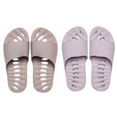 I-Living 現代防滑浴室拖鞋組, 棕色+粉色, 1組