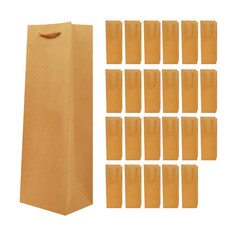 WEGARDEN 飲料 酒類 葡萄酒 牛皮紙購物袋, 單一顏色