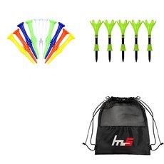 NAYASTYLE 塑膠高爾夫長梯 GFYP-181 10入 + ABS 高爾夫長梯 165-1PU 5入 + 收納袋套組, 隨機出貨(GFYP-181), 綠色(165-1PU)