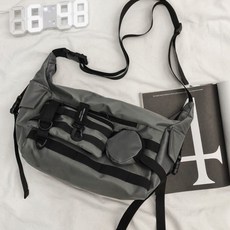 Yeon-i Land Y2K 時髦人肩背斜揹包, 灰色