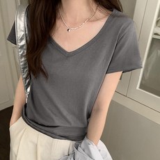 Awesomeful 女款V領T恤 A24SMT031528