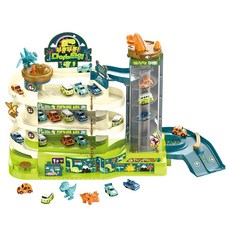 Let's Toy Booleung Booleung Dino Tower 恐龍玩具迷你汽車玩具套裝, 混色, 1組