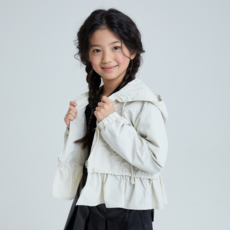 Kokoyarn 女童荷葉邊防風外套