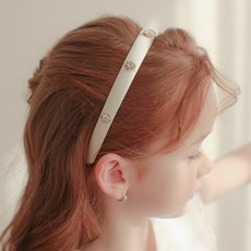 LuckyBambine 女童水鑽緞面細髮帶