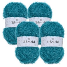YEONIL 絨毛線球 4入, 38 藍綠色