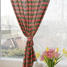 ANDCOTTON 花朵小窗遮光窗簾鬱金香花朵, 粉色