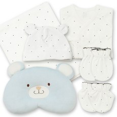 babybear 嬰幼兒星星蝴蝶衣 + 防抓手套 + 防抓腳套 + 新生兒帽 + 小熊塑型枕組合