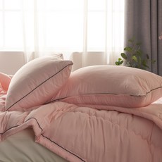 gBEDDING 素色超細纖維枕頭套+枕芯, 粉色