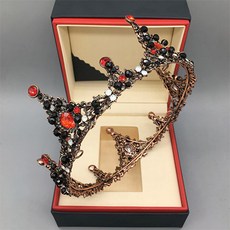 Luna Glam 三角巴洛克紋樣珠寶自助婚紗皇冠 WC820, 古銅色, 1個