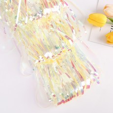 Market A鐳射閃亮派對簾 1*3m, 黃色的, 2個