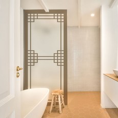 GGOOMIM 無黏性窗戶圖樣玻璃門窗貼 tm008_m, 混合色, 100 x 210 cm