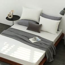 PACO HOME 輕巧60支紗高密度單層床包, WHITE