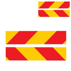 稜鏡用後方反光貼片 C型 斜紋 左側2片 + 右側2片組, 1套