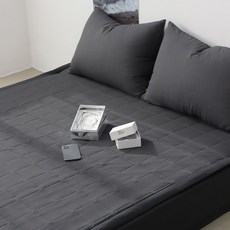 Lucidsleep Amelie水洗固定鬆緊帶薄墊, Noir Charcoal