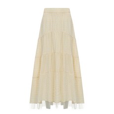 비엔엑스 레이스 레이어드 체스 스커트