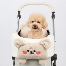 RITOGATO 圓臉寵物推車防護罩, 白色, 1個
