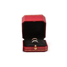 高級單色飾品禮盒 紅色情侶對戒盒, 1個, 海軍藍