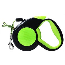 반려동물 자동 개폐식 가죽끈 5m, 08 반사 녹색, 1개