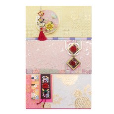 From&To 韓式拼布傳統圖樣零用錢信封 FB225-456 3件組, 混合顏色, 1套