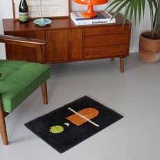 Brobro 繽紛藝術造型地墊, 炭灰色