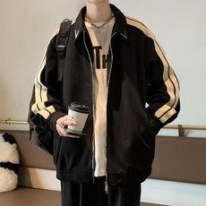 男士 DM V領雙向拉鍊翻領夾克