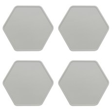 국내 제조 실리콘스토리 플래티넘 실리콘 모던 디자인 컵받침, 라이트그레이, 4개