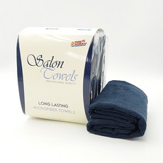 Sunwooland Pure Sunday 超細纖維美髮沙龍毛巾 5入, 海軍藍, 1個