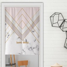 페어링 북유럽스타일 대리석 질감 주방 침실 커튼 가리개