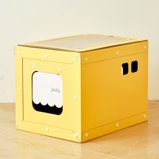 Judy&I貓咪糖塊躲藏抓板, 淡黃色, 1個