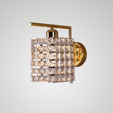 三星室內照明 可使用LED燈泡 圓形室內設計水晶壁燈, 金色