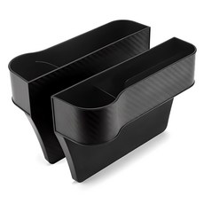 ARYKO 車用縫隙收納 駕駛座 + 副駕駛座 側邊收納袋 套組, 黑色, 1組