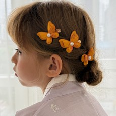 CHENNY BONGBONG 女童五色蝴蝶韓服飾品髮夾 3入