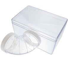 小型倉鼠用透明沐浴盆廁所躲藏屋 單孔正面款, 1個, 透明