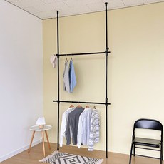 버츄나인 라이트 25mm 행거 2단, 블랙