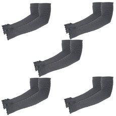 LEADER X 緹花寬鬆防曬袖套 防曬袖套 台灣製, 深灰色, 5套