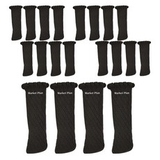 마켓플랜 베이직 의자다리 커버 20p, 블랙, 20개