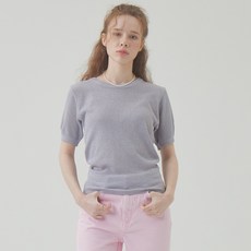 두낫플랜 여성용 카시리 라운드넥 반팔 여름 니트 JJKT230401
