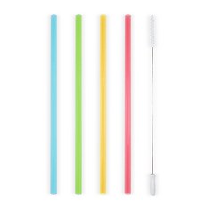 Living Editor 便攜矽膠彩色吸管 4p + 洗刷套組, 1套