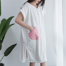 彩虹斗篷浴袍浴巾, 2個, 象牙色