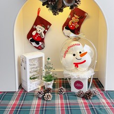 LOVELY FARM LED聖誕魔術氣球 + 壓克力樹套組, 1 雪人 + 1白色