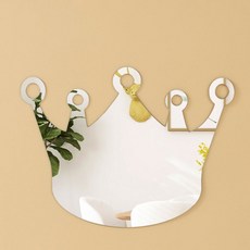 THE ZAKKA 自助壓克力黏貼式黏貼壁鏡 皇冠 39*30cm, 混色