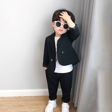 조이멀티 엠케이 남아용 테일러카라 투버튼 모던 정장 상하 세트