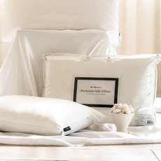 BeneBedding 頂級絲綢枕芯, 1個, 白色