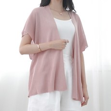 Midnight Coco 女款透視披肩薄紗寬鬆針織開襟衫 J-2023040018