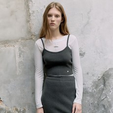 로라로라 여성용 SCALLOP KNIT BUSTIER