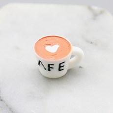 Hot Day Some 愛心咖啡杯迷你擺飾 室內裝飾 10入, 白色