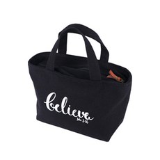 復古字母保冷袋, 黑色