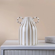 客廳裝飾條紋花瓶 BRP1137, 棕色