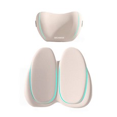 bebehome 汽車頭枕腰靠舒壓護脊組, 腰部支撐, 1組, 米色